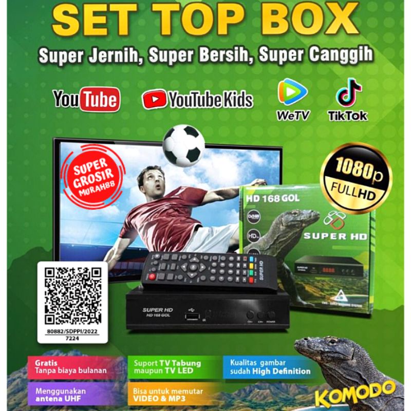 Set Top Box Super HD DVB-T2 Penerima Siaran TV Digital