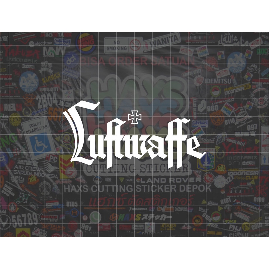 Cutting Sticker Luftwaffe Ukuran 8 Cm Untuk Motor Mobil