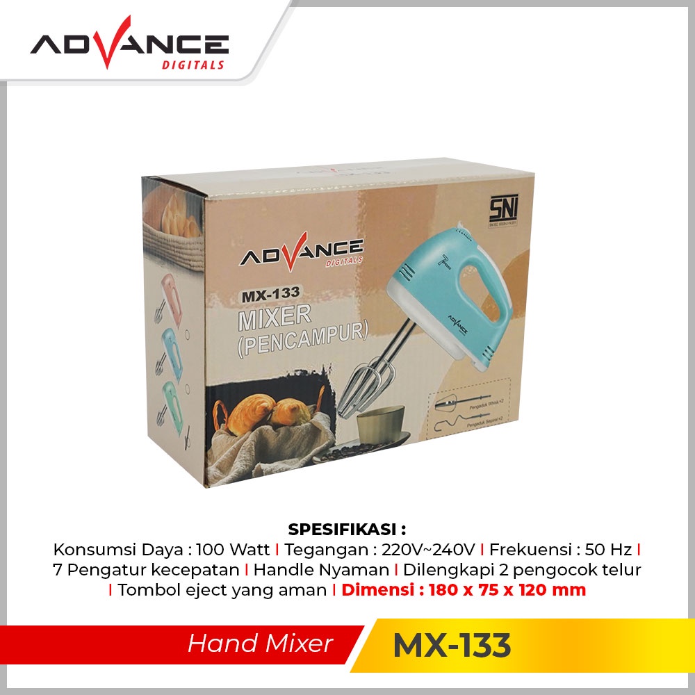 Advance Hand Mixer MX-133 100 Watt