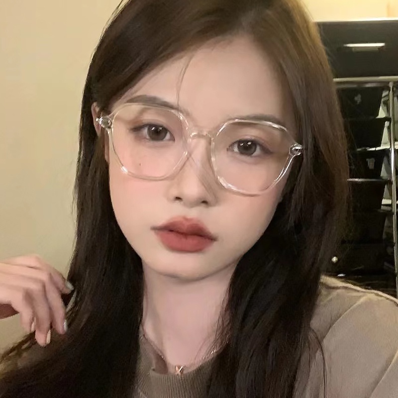 Roselife Korea Bingkai Persegi Tergantikan Grey Brown Frame Eyeglasses Untuk Wanita Ringan Besar Eyewear Optical Spectacle Glasses