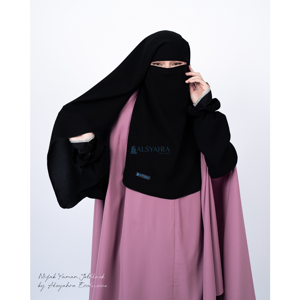 Alsyahra Exclusive Niqab Yaman Jetblack