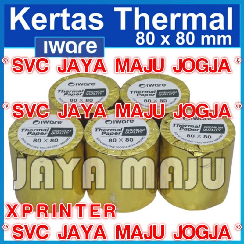 

[ XPRINTER ] 80 X 80 IWARE - KERTAS THERMAL / PAPER ROLL || KERTAS STRUK ATM KASIR DIRECT THERMAL TANPA RIBBON || 80X80 80x80 - XP N230i XP D4601B D4601 B XP420B 420B 420 B XP490B 490B 490 B