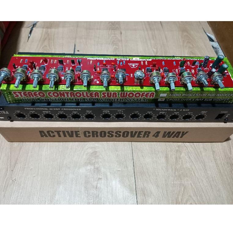 メ kit Aktif Crossover 4way sub + box paket komplit 𝕵