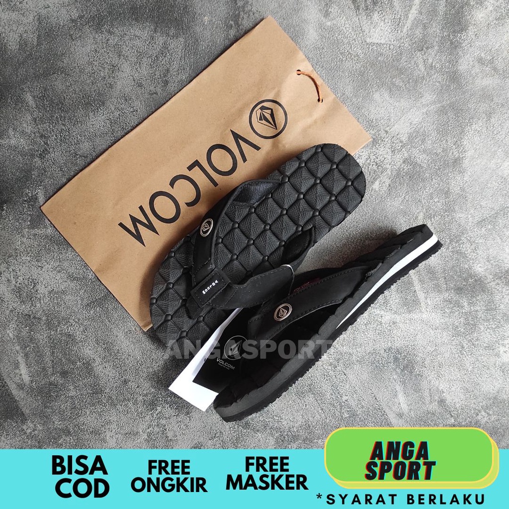 SANDAL JEPIT VOLCOM PRIA / SENDAL DISTRO COWOK / SANDAL KASUAL PREMIUM QUALITY