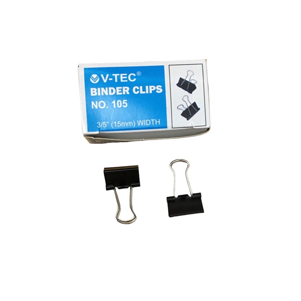 

BINDER CLIP/PENJEPIT KERTAS V-TEC 15MM