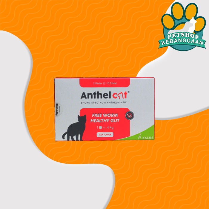 Obat Cacing Kucing Tablet Anthel Cat