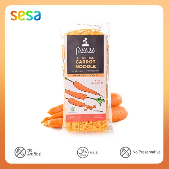 

Javara Carrot Noodle (Mi Wortel) 200 gr