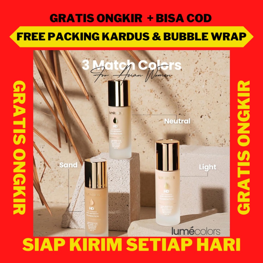 Foundation Lumecolros HD Full Coverage, Foundation Lumecolors Share in Jar, Alas Bedak Make Up Lumec