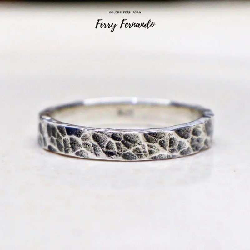Cincin Pria Casual Perak Asli 925 Cp.22