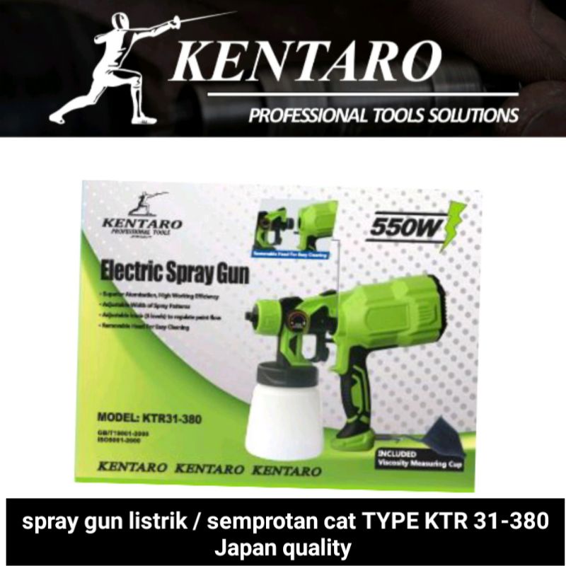 SPRAY GUN LISTRIK KTR31-380 / SEMPROTAN CAT HEAVY DUTY  KENTARO JAPAN QUALITY