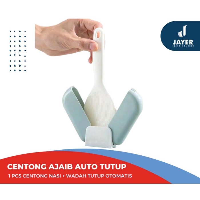 Sendok NASI otomatis centong nasi ajaib otomatis buka tutup