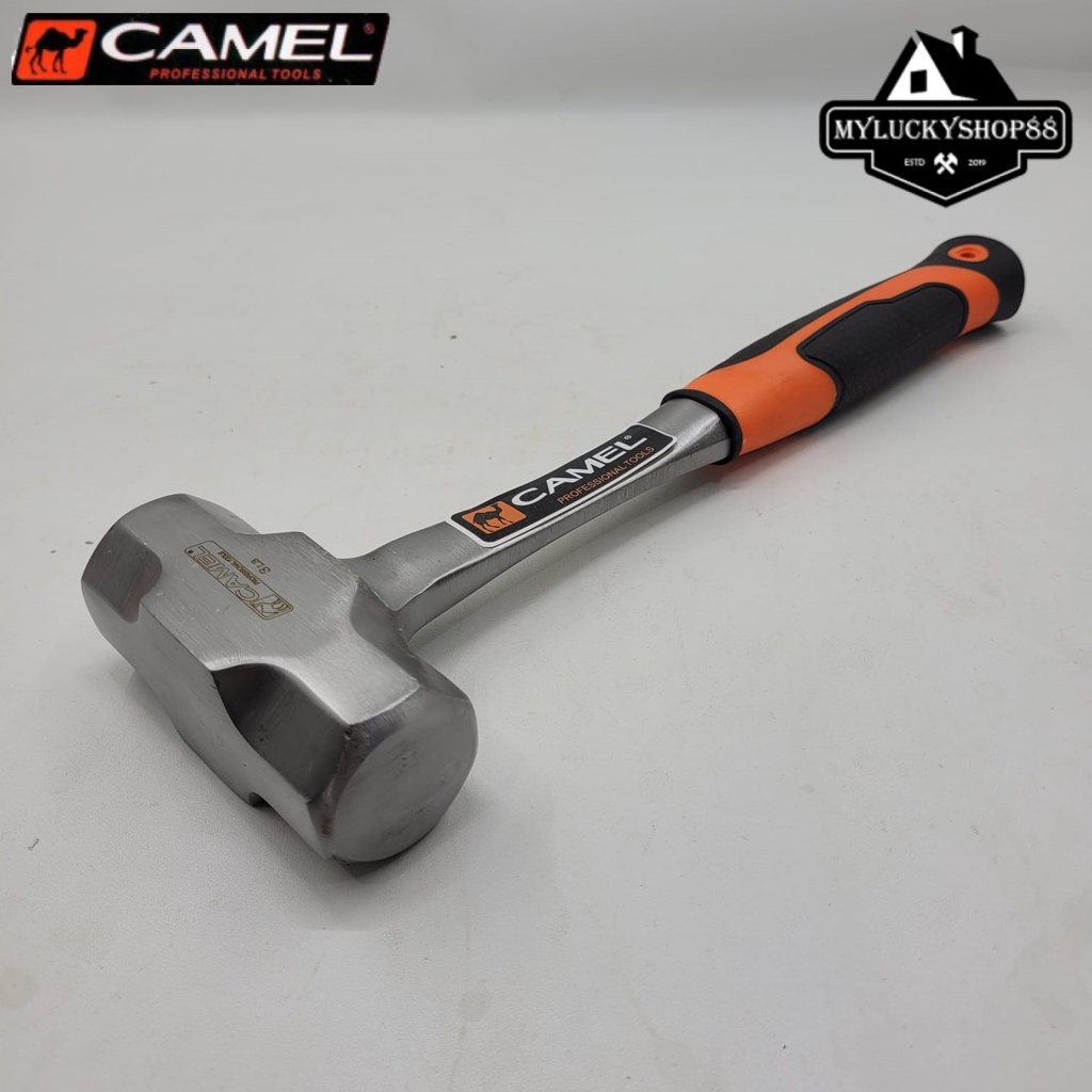 Camel Palu Batu 3 LB Bodem 3Lb Rubber Grip Gagang Besi Lapis Karet