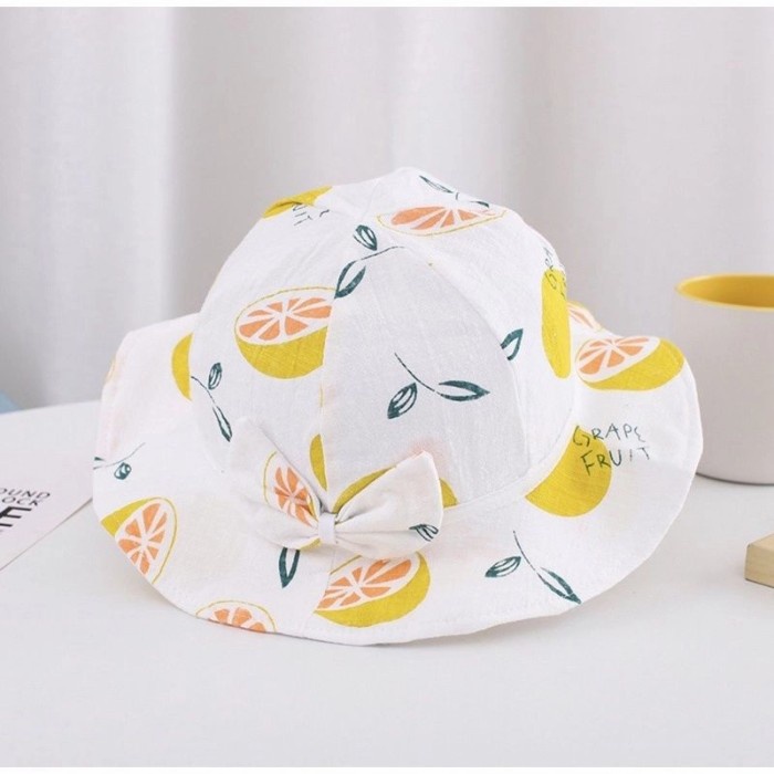 Terbaru Topi Bucket Pita Fruits Tipis Anak Perempuan / Baby Hat Import