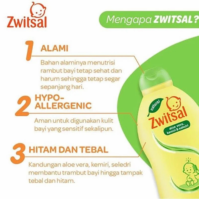 Makassar! Zwitsal Baby Natural Hair Lotion Bayi Aloe Vera Kemiri Seledri 100 ml