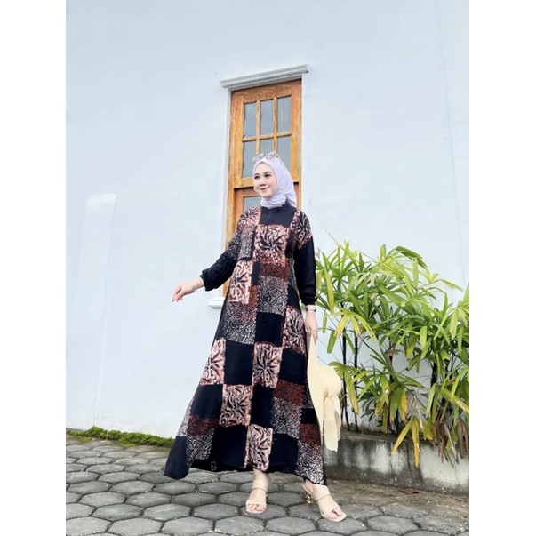(M L XL XXL) Gamis rayon twill ori cap malaman Gamis twill rayon tidye Gamis twil rayon ori super ab