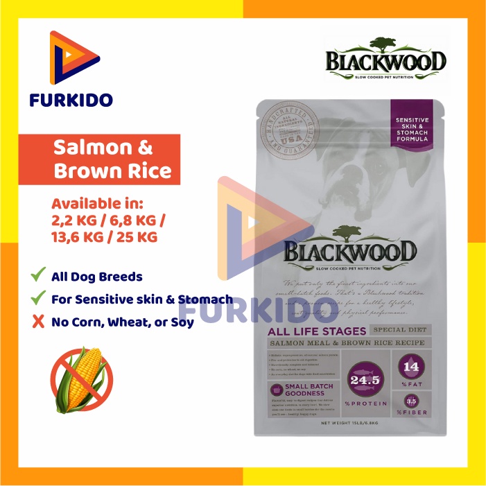 Blackwood Dog Food All Life Stages Sensitive Salmon &amp; Rice 6,8 KG