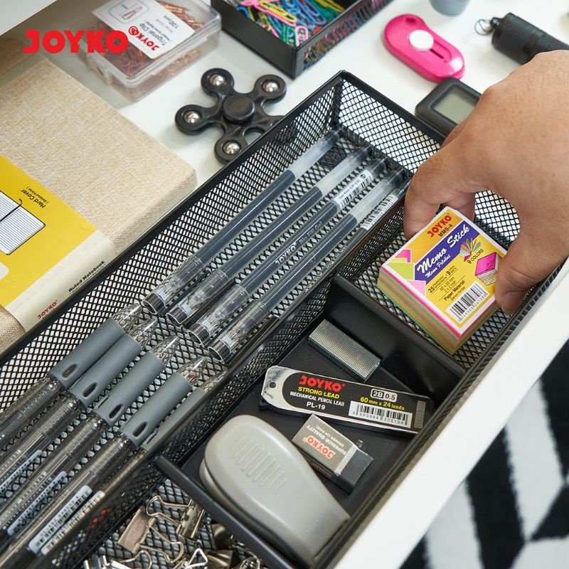 

JOYKO Desk Set DS-30 Pen Holder Tempat Alat Tulis Jaring Besi Warna Hitam