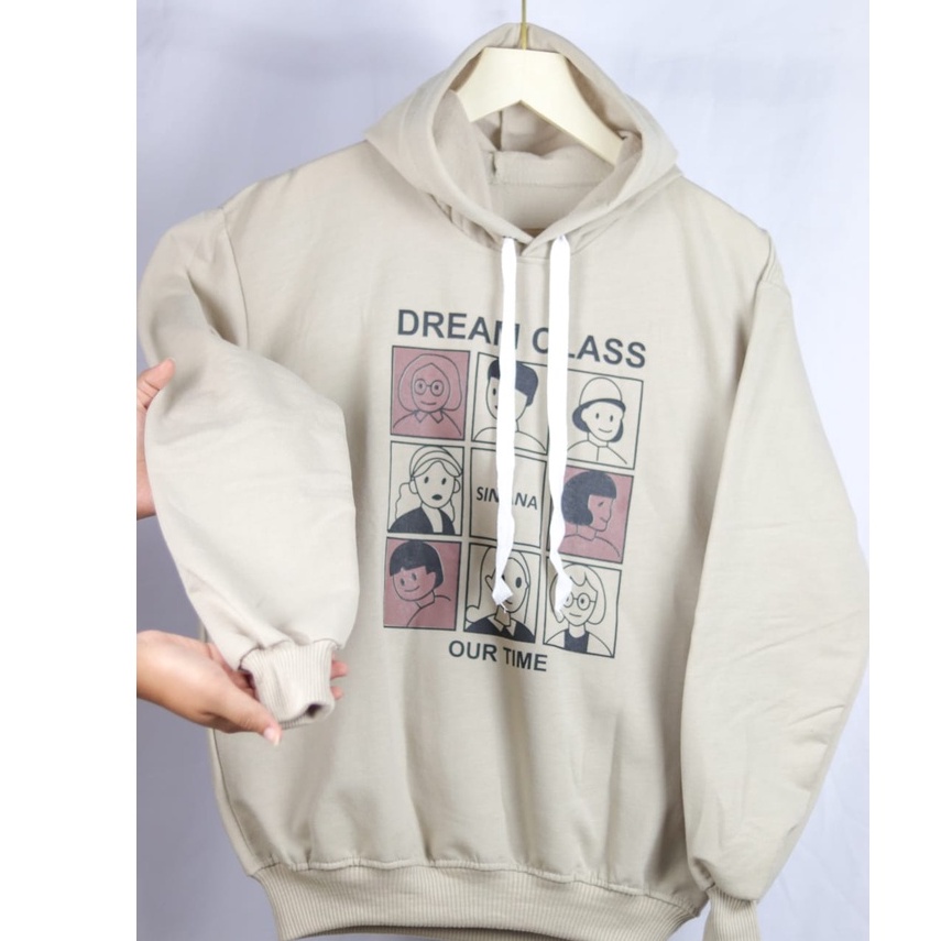 DREAM CLASS HOODIE SWEATER WANITA KOREAN STYLE BAHAN FLEECE