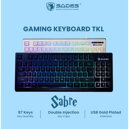 itstore Keyboard Gaming Sades Sabre RGB TKL  led