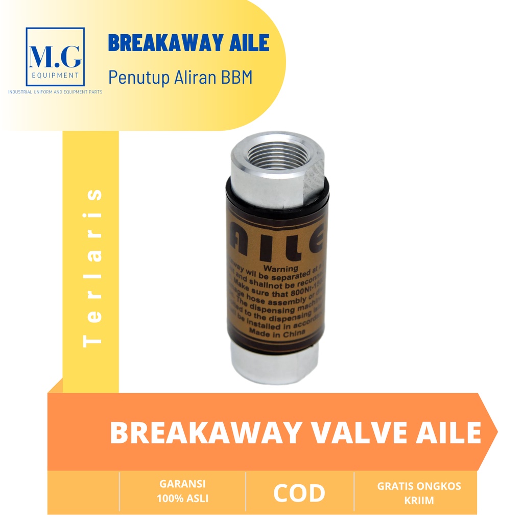 Breakway Valve Opw Aile 3/4 Aluminium Penutup Aliran BBM