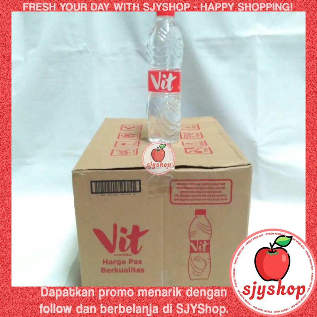 

VIT Botol Air Mineral 550 ml / 1 dus isi 24 pcs / ready INSTANT / Produk Hemat - SJYShop