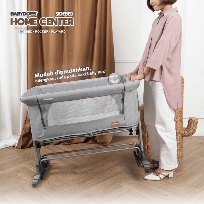 Makassar - Box Ranjang Tempat Tidur Bayi Babydoes Home Center 1781 Side Bed - Bassinet - Playard