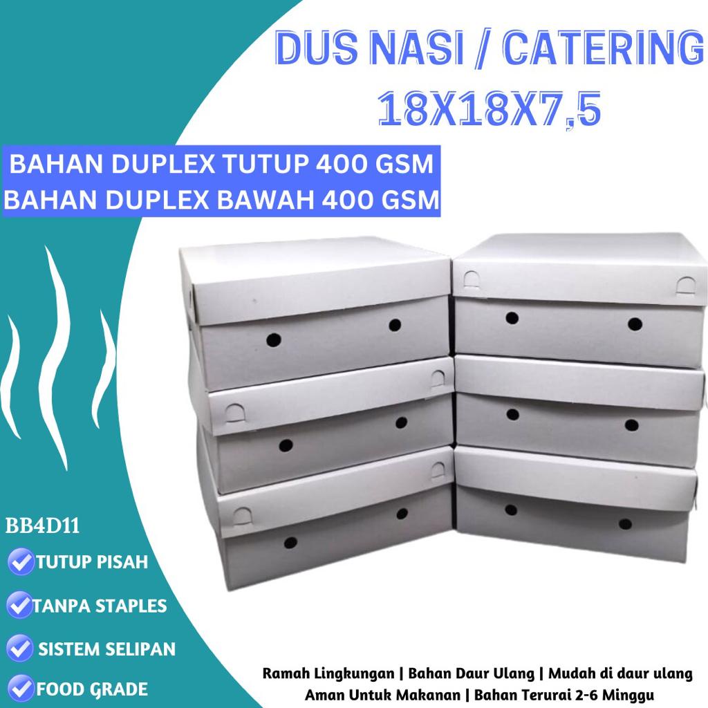 Box Nasi 18x18 Super Tebal 400 Gsm (BB4D11-Non Laminasi)