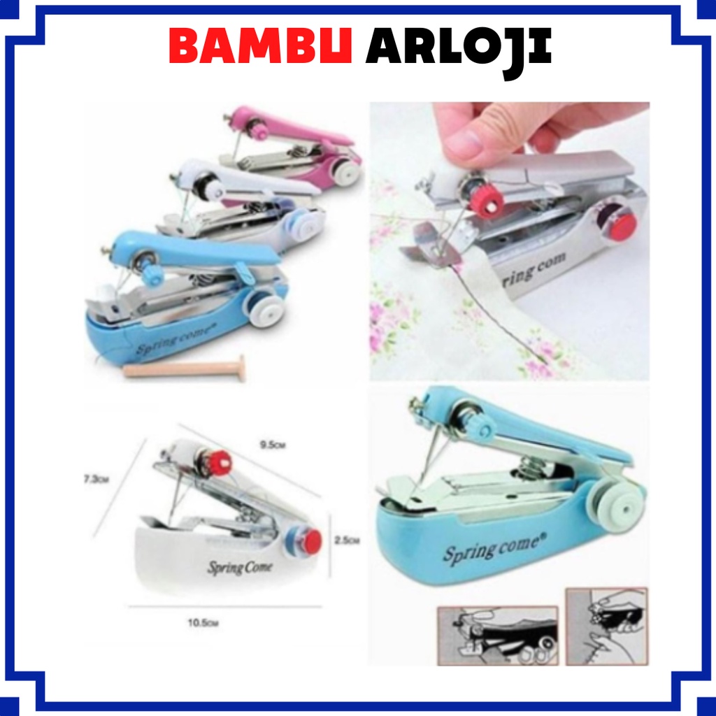 BAJ Mesin Jahit Portable Mini Mesin Jahit Tangan Spring Come Mini Sewing Kit Stapless Mesin Jahit Tangan Spring Come - SS159