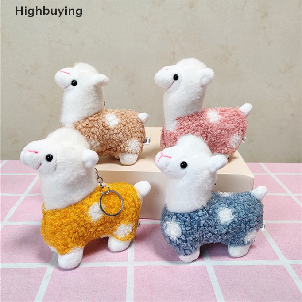 Hbid Lucu Mewah Alpaka Liontin Gantungan Kunci Boneka Domba Mini Boneka Mainan Hewan Keyring Untuk Gadis Cowok Festival Hadiah Glory