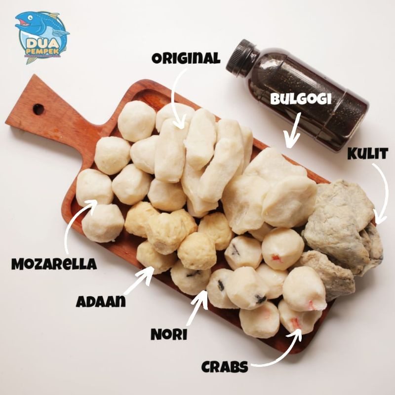 

KHUSUS LIVE SHOPEE Paket Pempek Campur 2pax isi 60Pcs Dengan Cuko 400ml