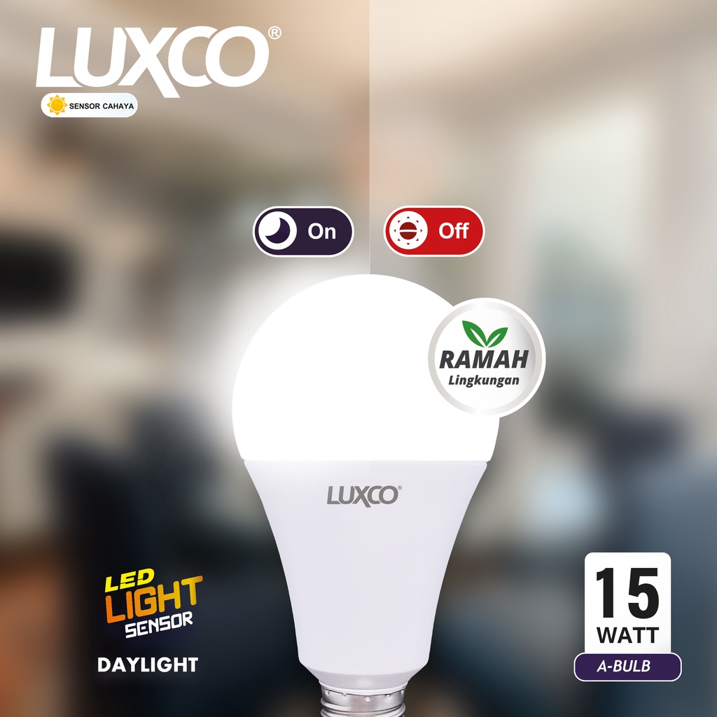 &quot;45RB TERANG BENDERANG&quot; Lampu Led Sensor Otomatis Menyala Saat Kondisi Gelap Merk Luxco 15WATT, 20 WATT, 25 WATT&amp; 30 WATT FREE ONGKIR