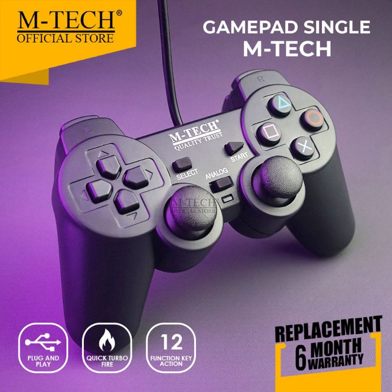 M-TECH Gamepad Single &amp; Double Getar USB PC