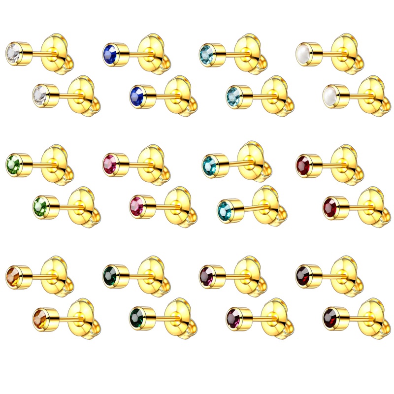 1pasang Wanita Gadis Berlian Imitasi Kristal Ear Stud Earrings Pesta Eelgant Earring Perhiasan Hadiah