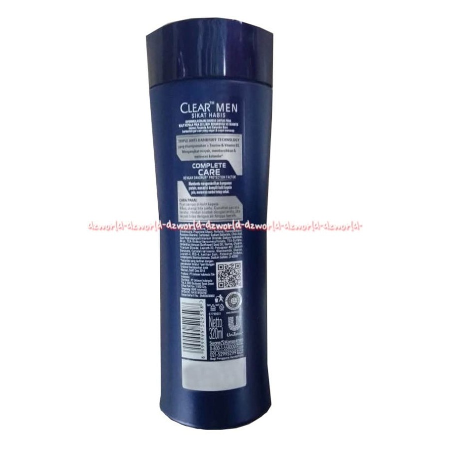 Clear Men Complete Soft Care 320ml Shampoo Ketombe Pria Anti dandruff Clearmen Clearman 320 ml Sampoo