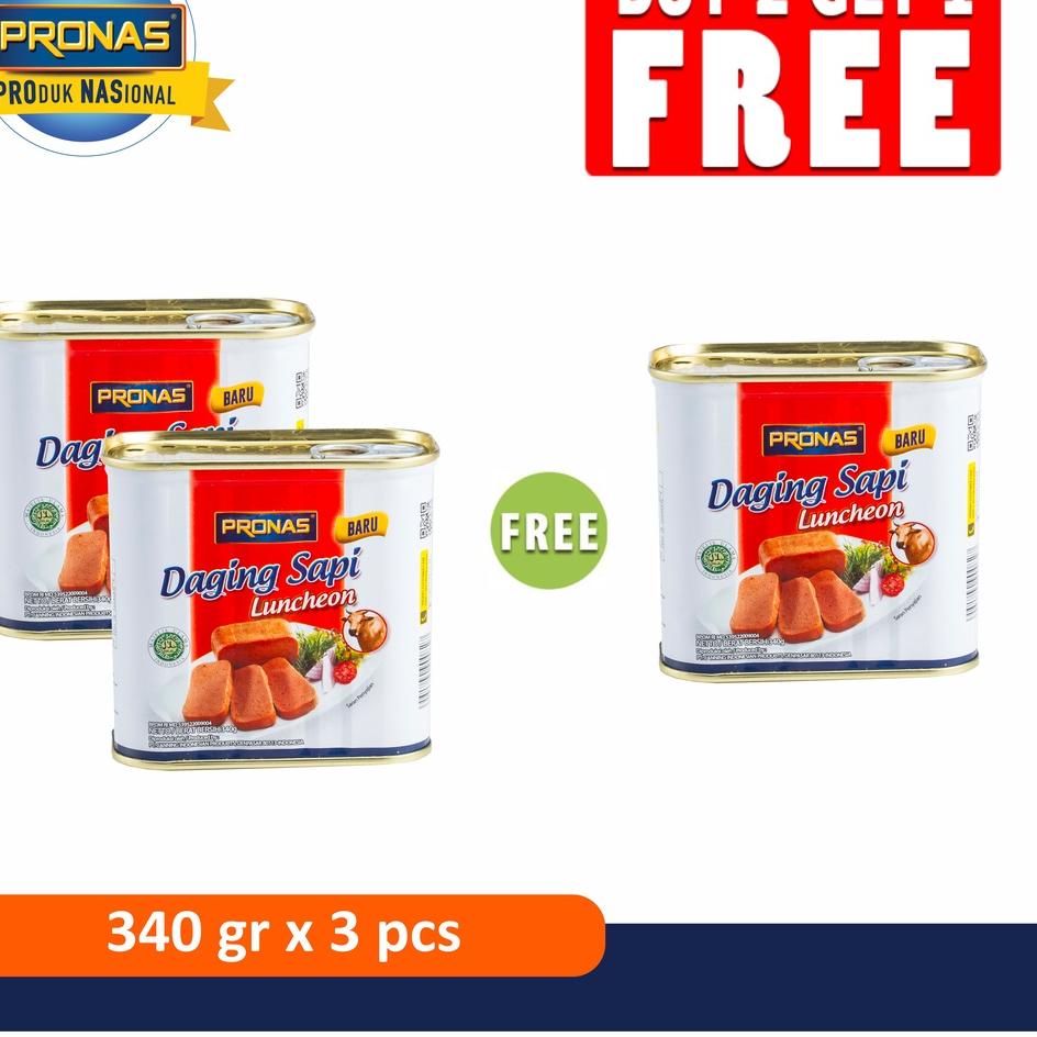 

✨ 7.7 PRONAS Luncheon Sapi (Daging Blok Serbaguna) 340 g Buy 2 Get 1