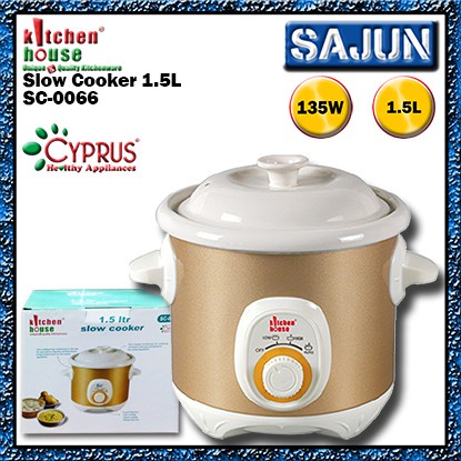 CYPRUS SC-0066 Kitchen House Slow Cooker 1.5 Liter
