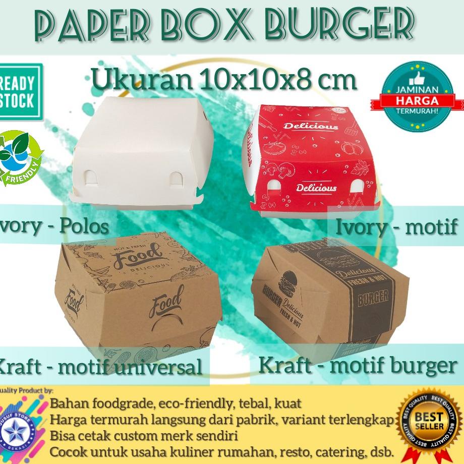 

PROMO 50pcs Box Burger, Dus Burger, Kemasan Burger, Tempat Burger, Kotak Burger @50Pcs .,.,.,.,