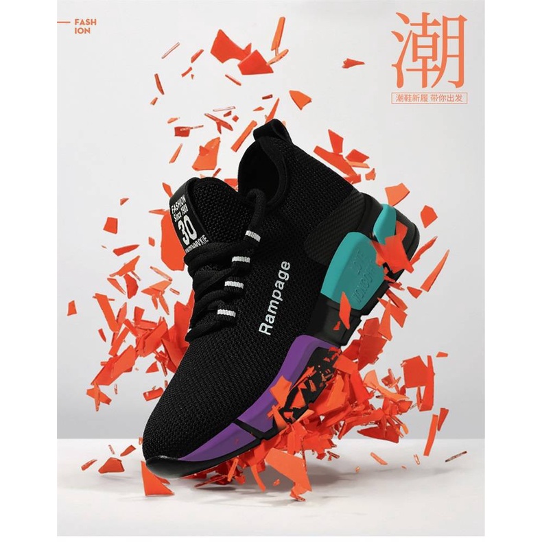 SHOEGALLERY LV0182 Sepatu Sport Wanita Import Sepatu Olahraga Wanita Rajut Rampage Korean Style