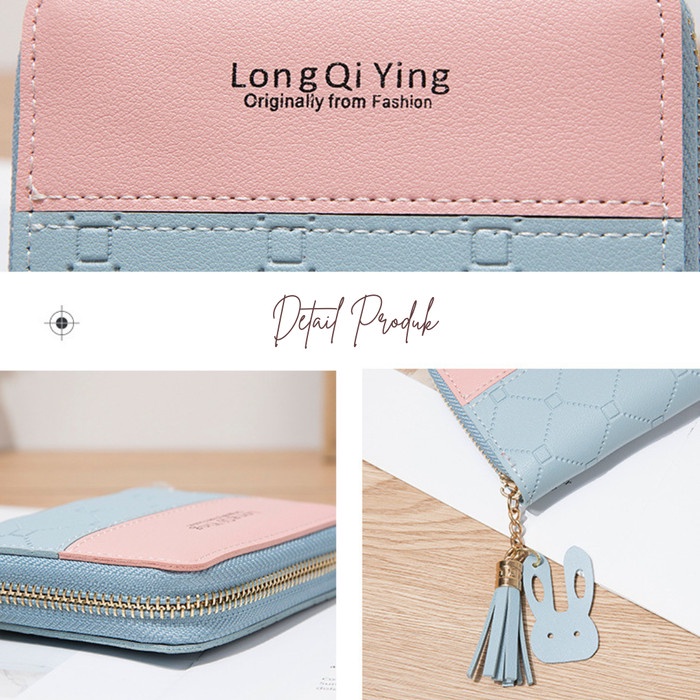 Dompet Kecil Wanita Dompet Kartu Mini Import Korea Wallet PU Leather