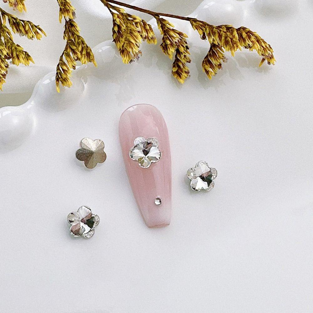 AUGUSTINA Agustina Bunga Dekorasi Kuku Jepang Plum Blossom Manicure Aksesoris Fashion Perhiasan Kuku 3D