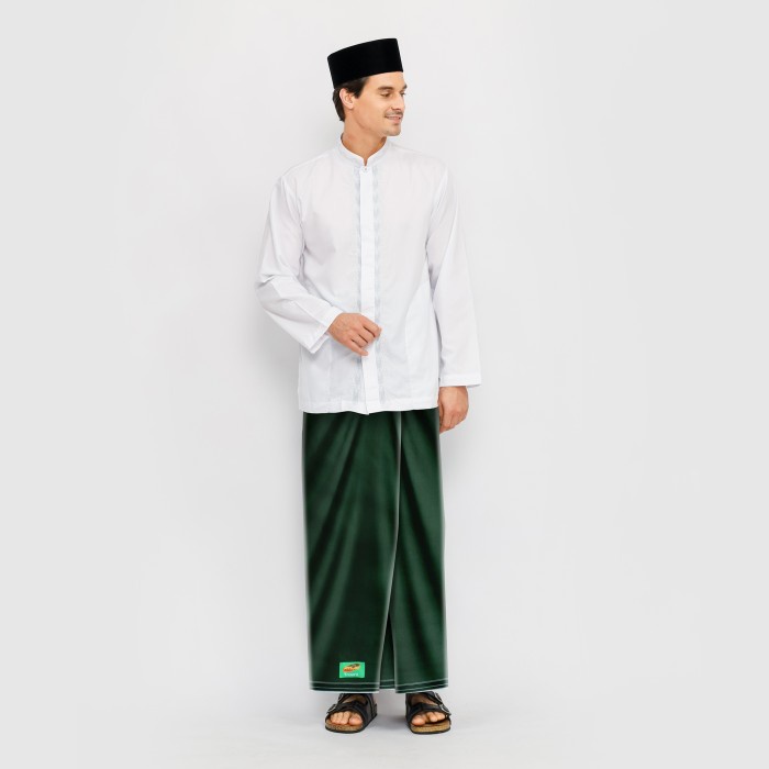 Sarung ATLAS Favorit Polos Tanpa Tumpal Warna Hijau Tua