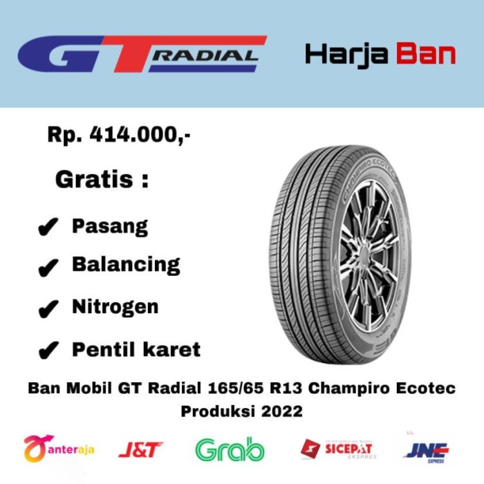 Ban Mobil GT Radial 165/65 R13 Champiro Ecotec Produksi 2022
