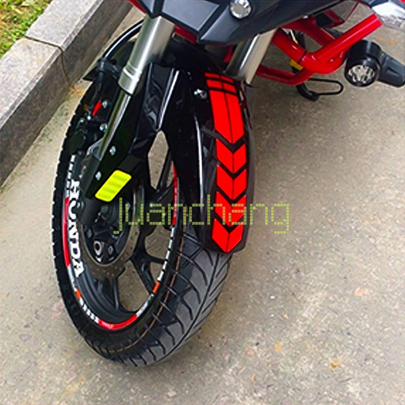 Universal Motor Arrow Stripe Stiker Fender Tempel Race Track Olahraga Tahan Air Oilproof Modifikasi Reflektif Universal Motor Tape Decal Aksesoris