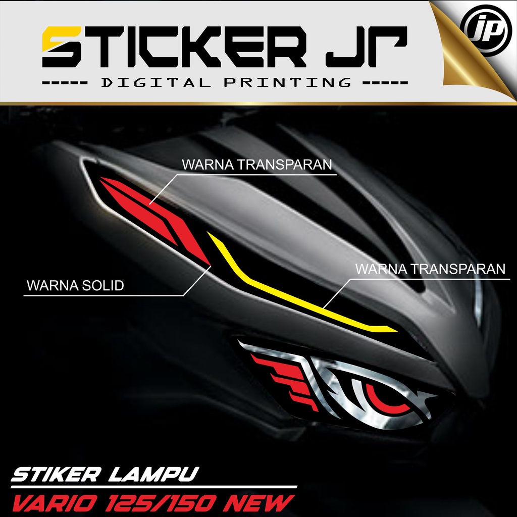Stiker Lampu / Alis Vario 125-150 New - Sticker Led Honda Vario JP03