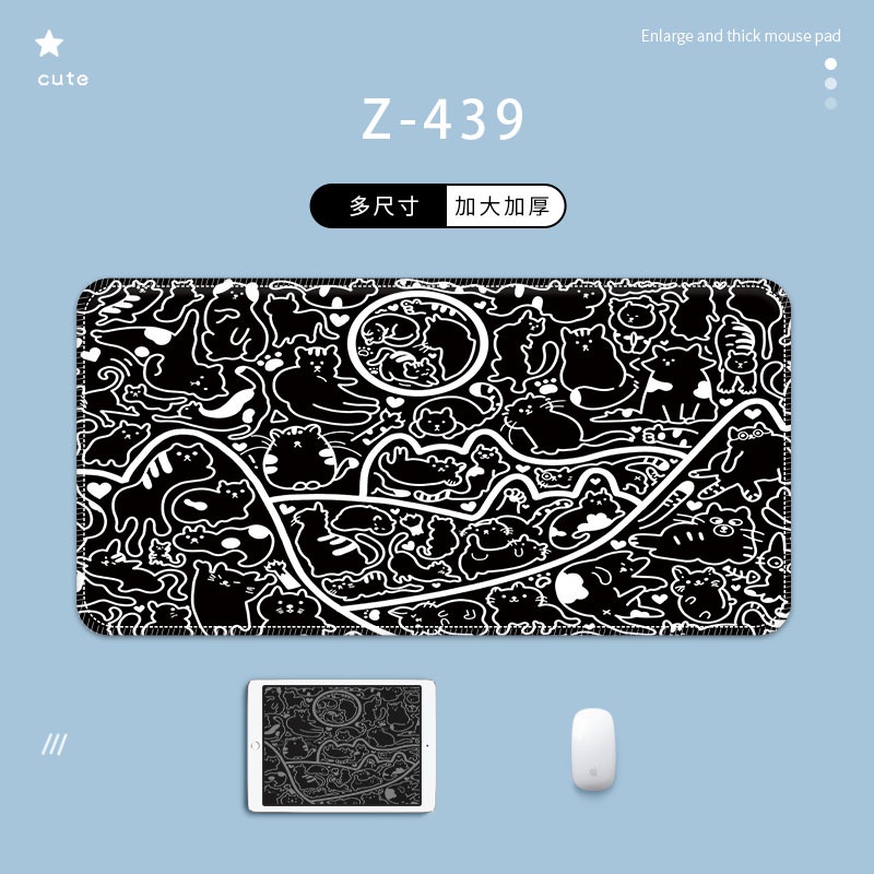 Graffiti Series Ukuran Besar Mouse Pad Kartun Art Laptop Keyboard Pad Anti-slip Seaming Desk Pad Oversized