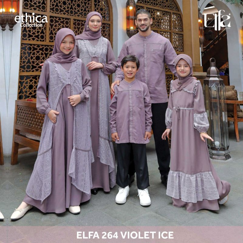 Bisa COD - Sarimbit elfa ethica series / sarimbit ethica / gamis ethica kagumi 268 violet ice / koko
