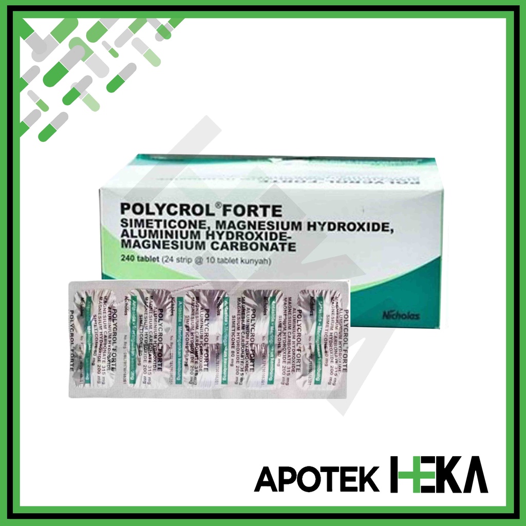 Polycrol Forte Box isi 24x10 Tablet - Obat Maag Mual Lambung (SEMARANG)