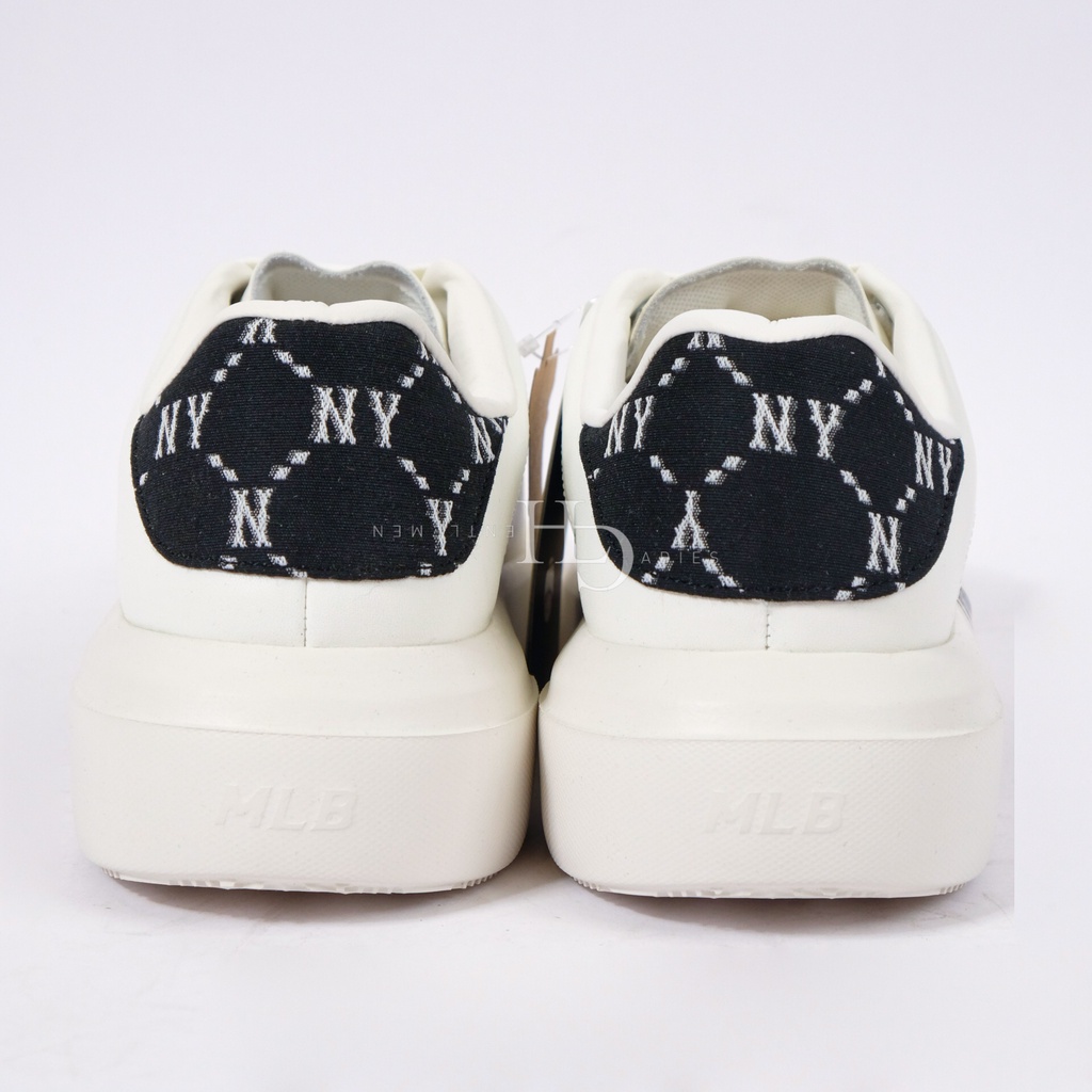 MLB NY Yankees Chunky Classic Heel Dia Monogram White/Black