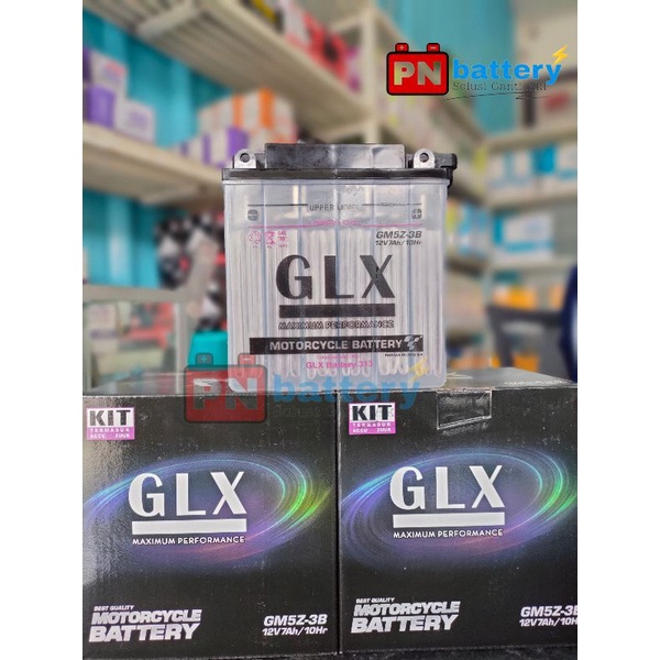 Aki Motor GLX Basah GM5Z 12 Volt 7 Ah untuk supra x 110 megapro primus fiz R