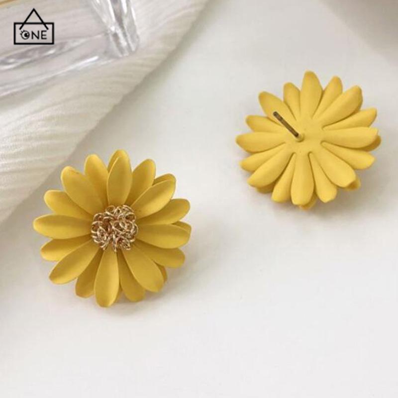 COD❤️Anting Bunga Matahari Daisy Krisan Korea Fashion Sederhana Gaya Untuk Wanita-A.one